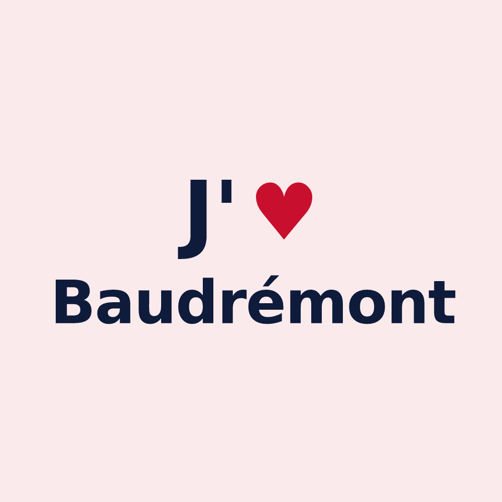 Magnet personnalisé Baudrémont — design J'aime Baudrémont