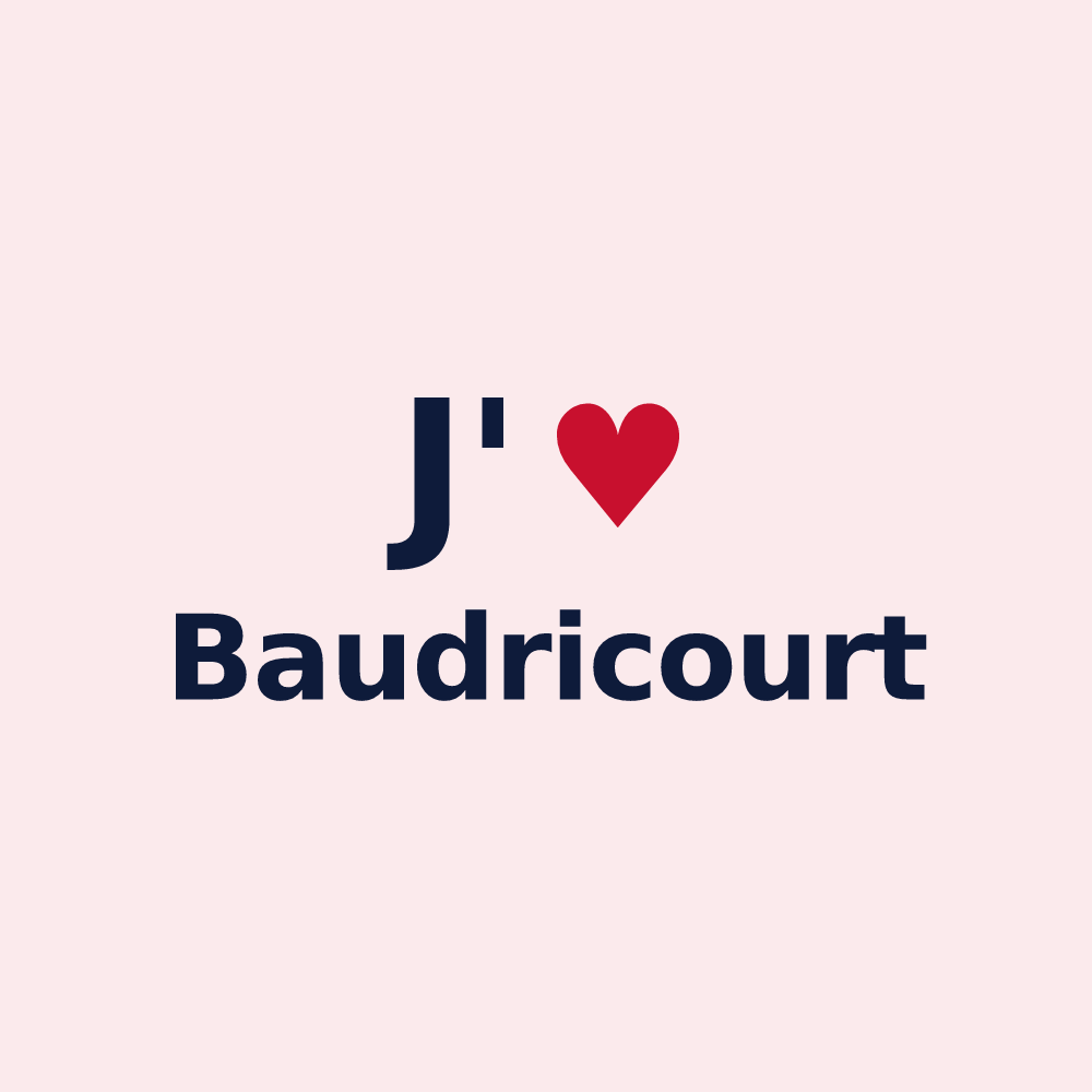 Magnet personnalisé Baudricourt — design J'aime Baudricourt