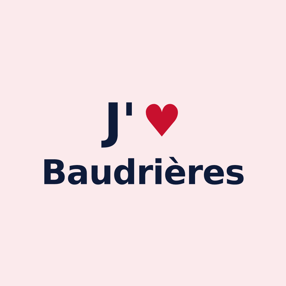 Magnet personnalisé Baudrières — design J'aime Baudrières