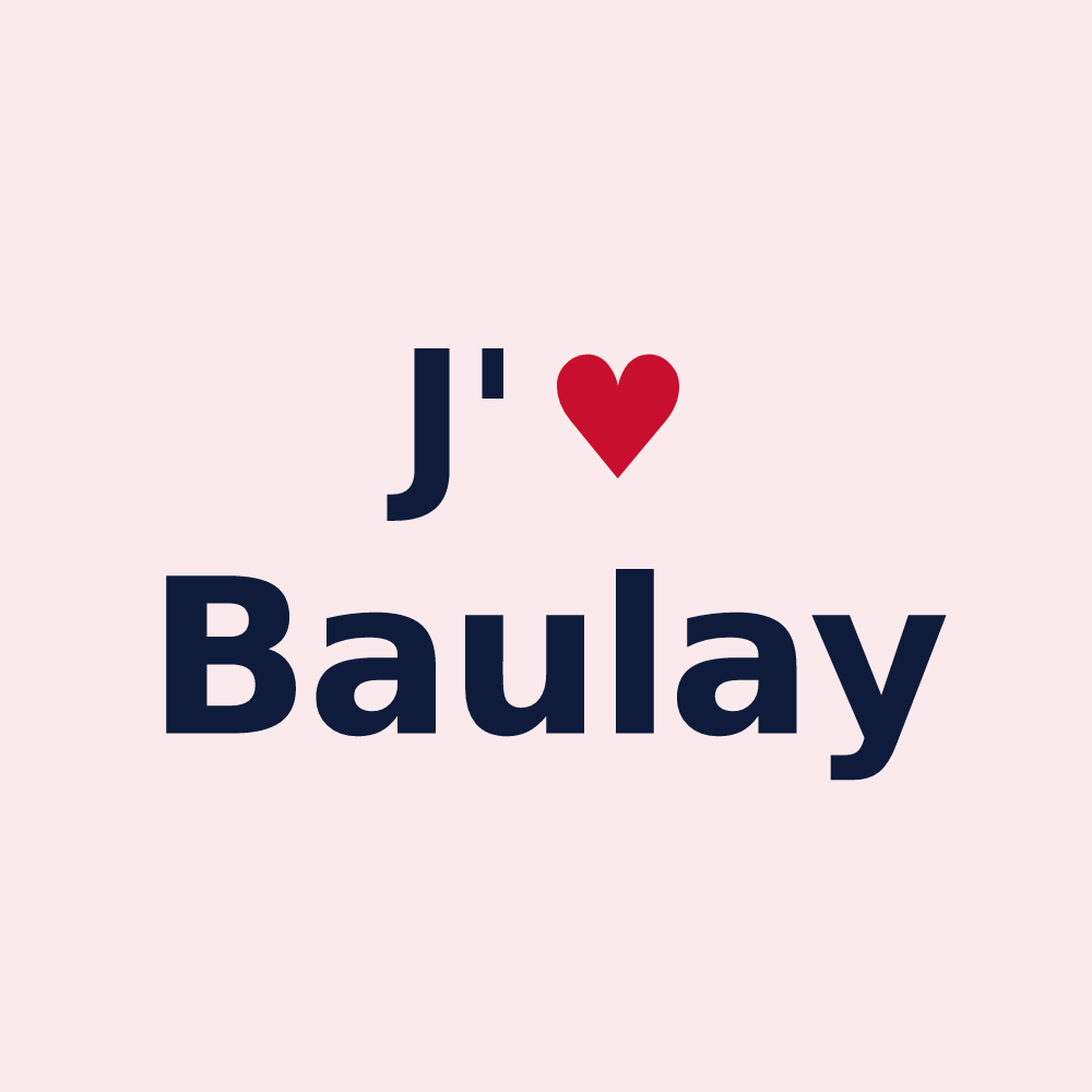Magnet personnalisé Baulay — design J'aime Baulay
