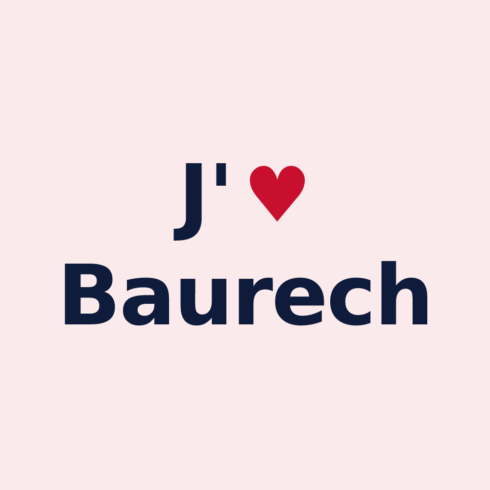 Magnet personnalisé Baurech — design J'aime Baurech