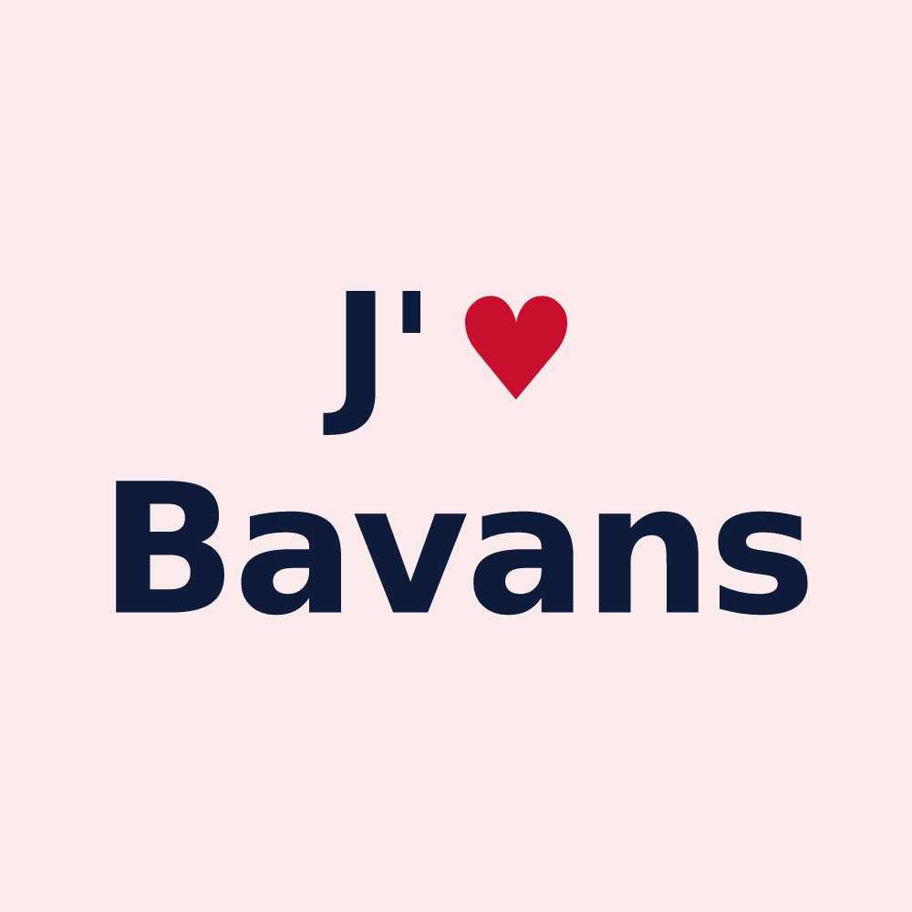 Magnet personnalisé Bavans — design J'aime Bavans