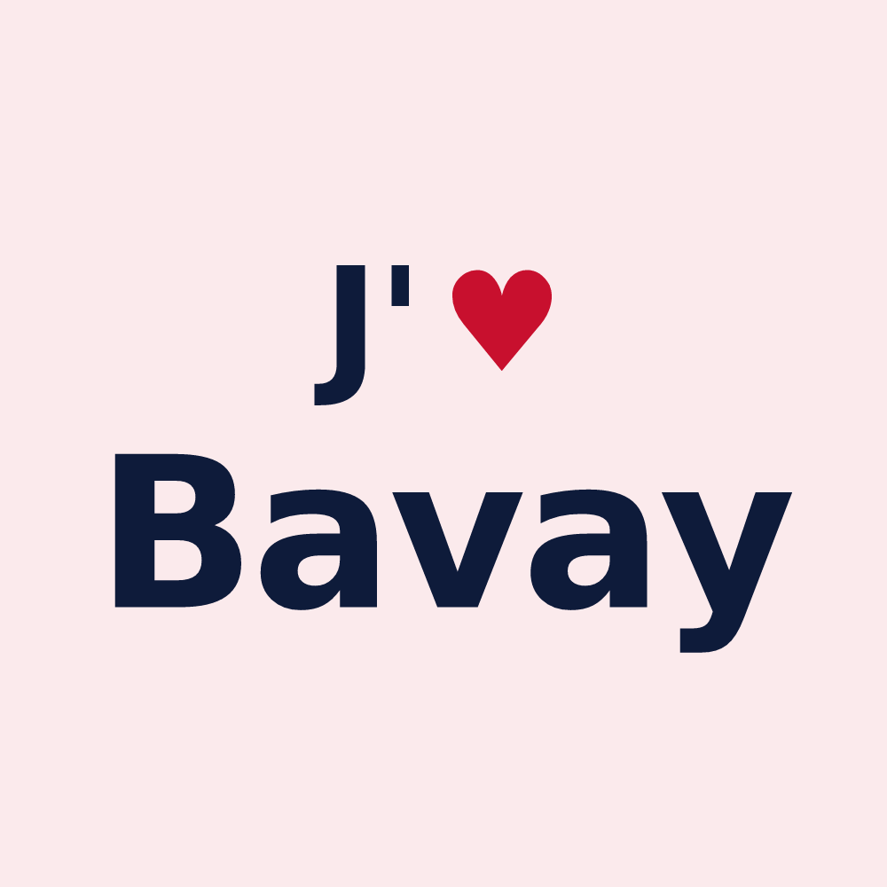Magnet personnalisé Bavay — design J'aime Bavay