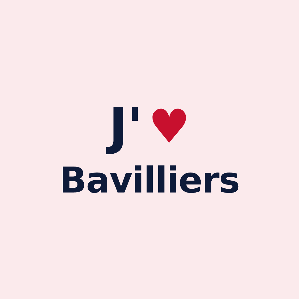 Magnet personnalisé Bavilliers — design J'aime Bavilliers
