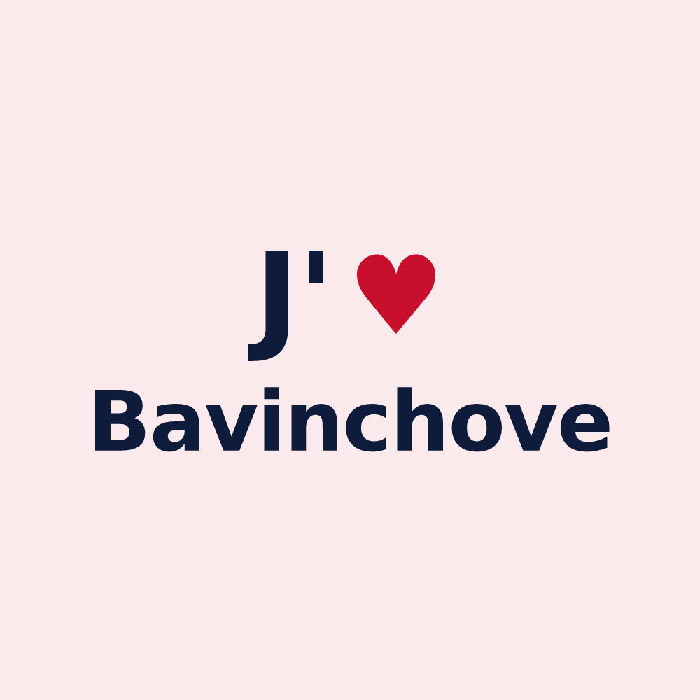 Magnet personnalisé Bavinchove — design J'aime Bavinchove