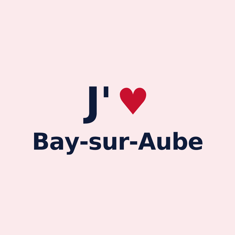 Magnet personnalisé Bay-sur-Aube — design J'aime Bay-sur-Aube