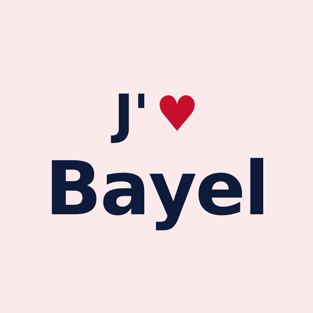 Magnet personnalisé Bayel — design J'aime Bayel