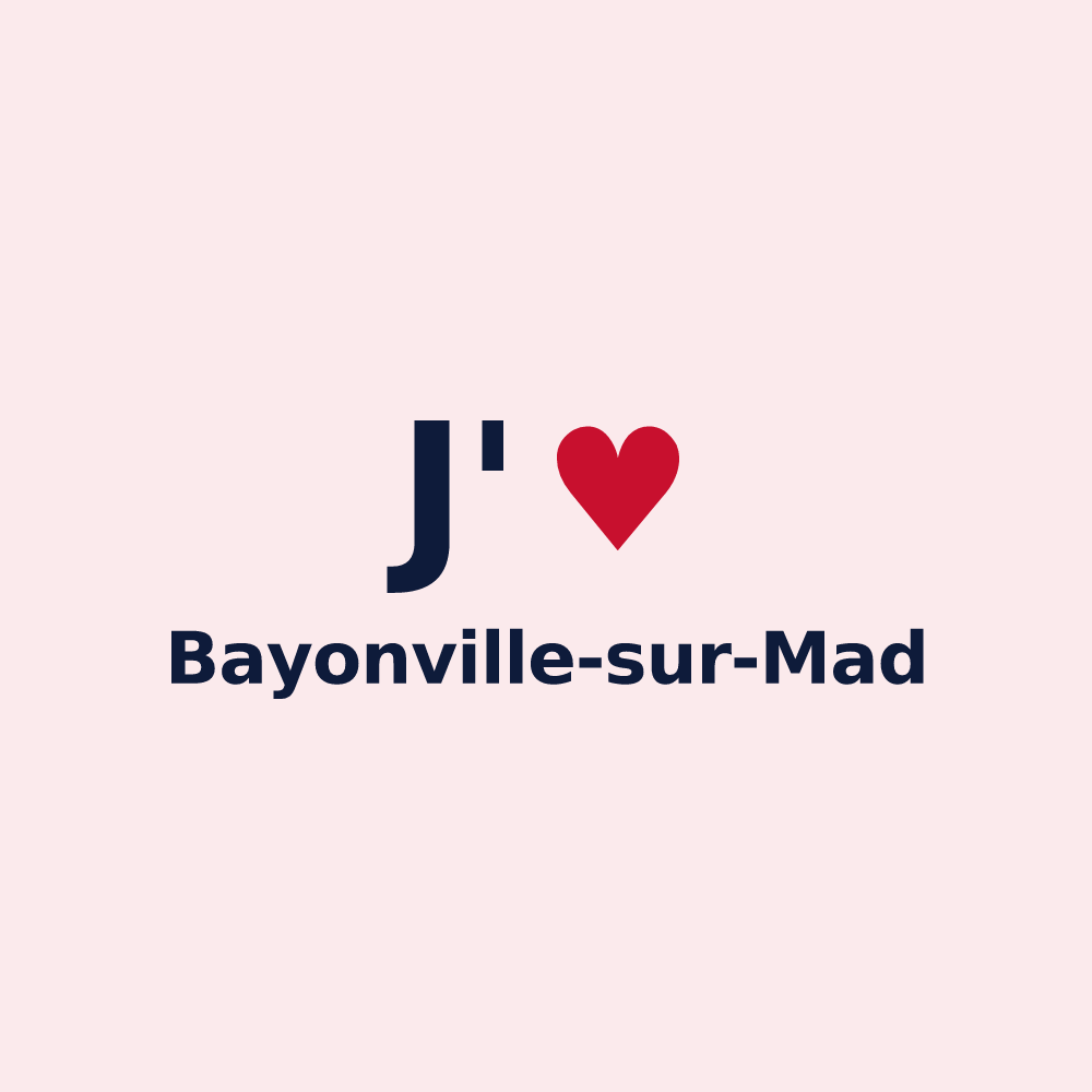 Magnet personnalisé Bayonville-sur-Mad — design J'aime Bayonville-sur-Mad