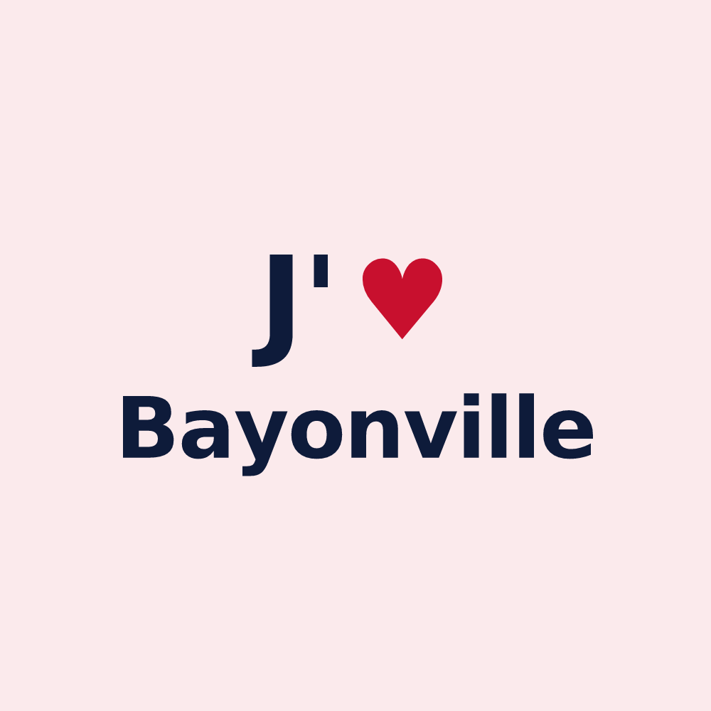 Magnet personnalisé Bayonville — design J'aime Bayonville