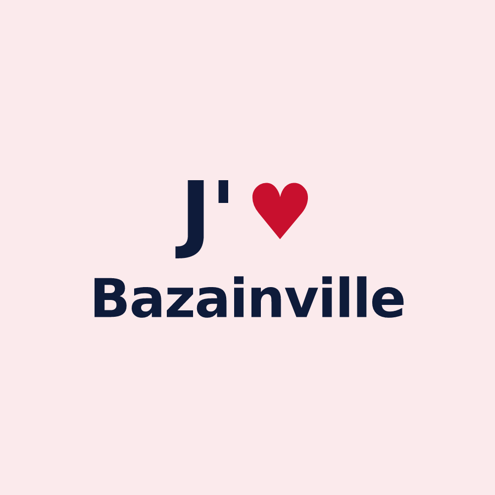 Magnet personnalisé Bazainville — design J'aime Bazainville