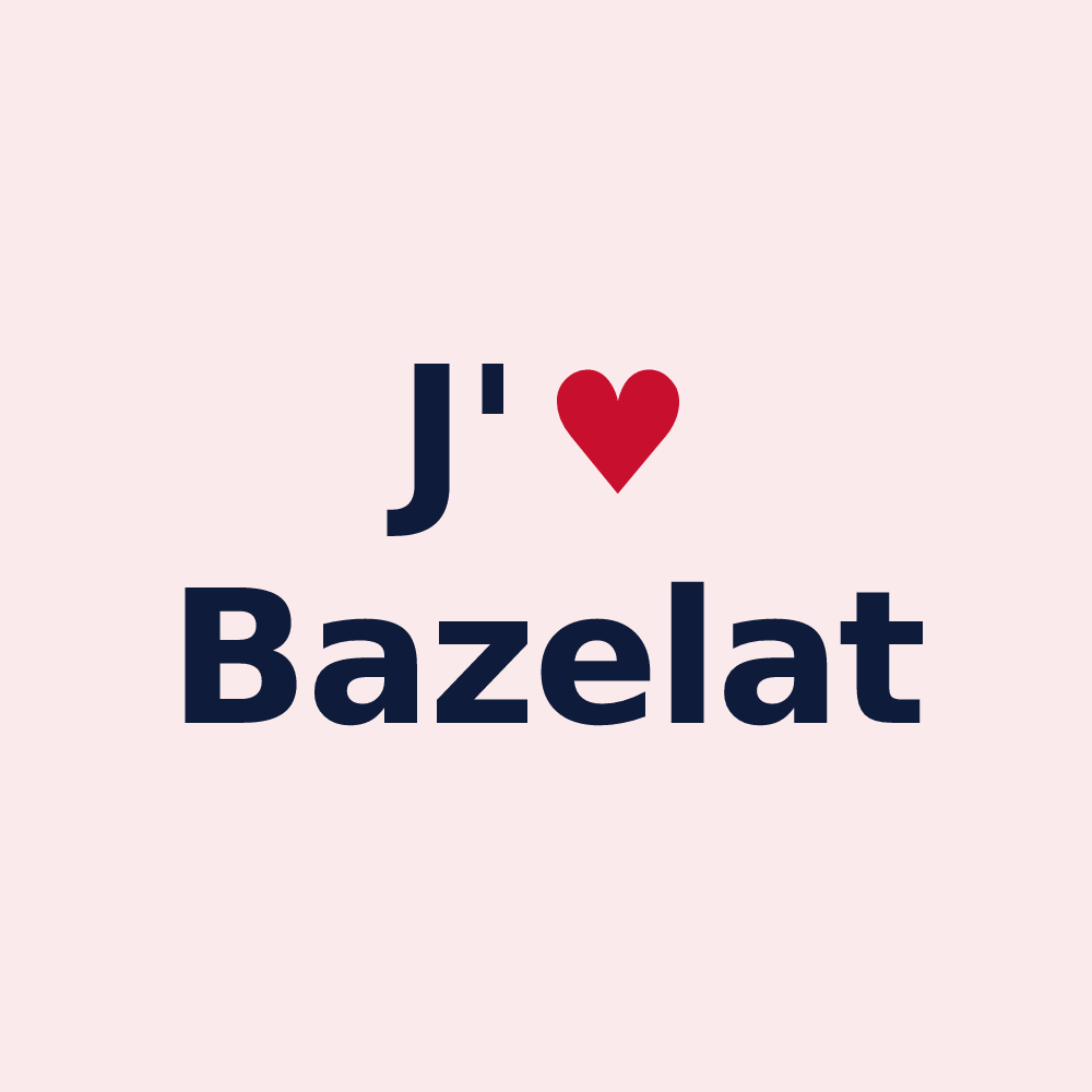 Magnet personnalisé Bazelat — design J'aime Bazelat