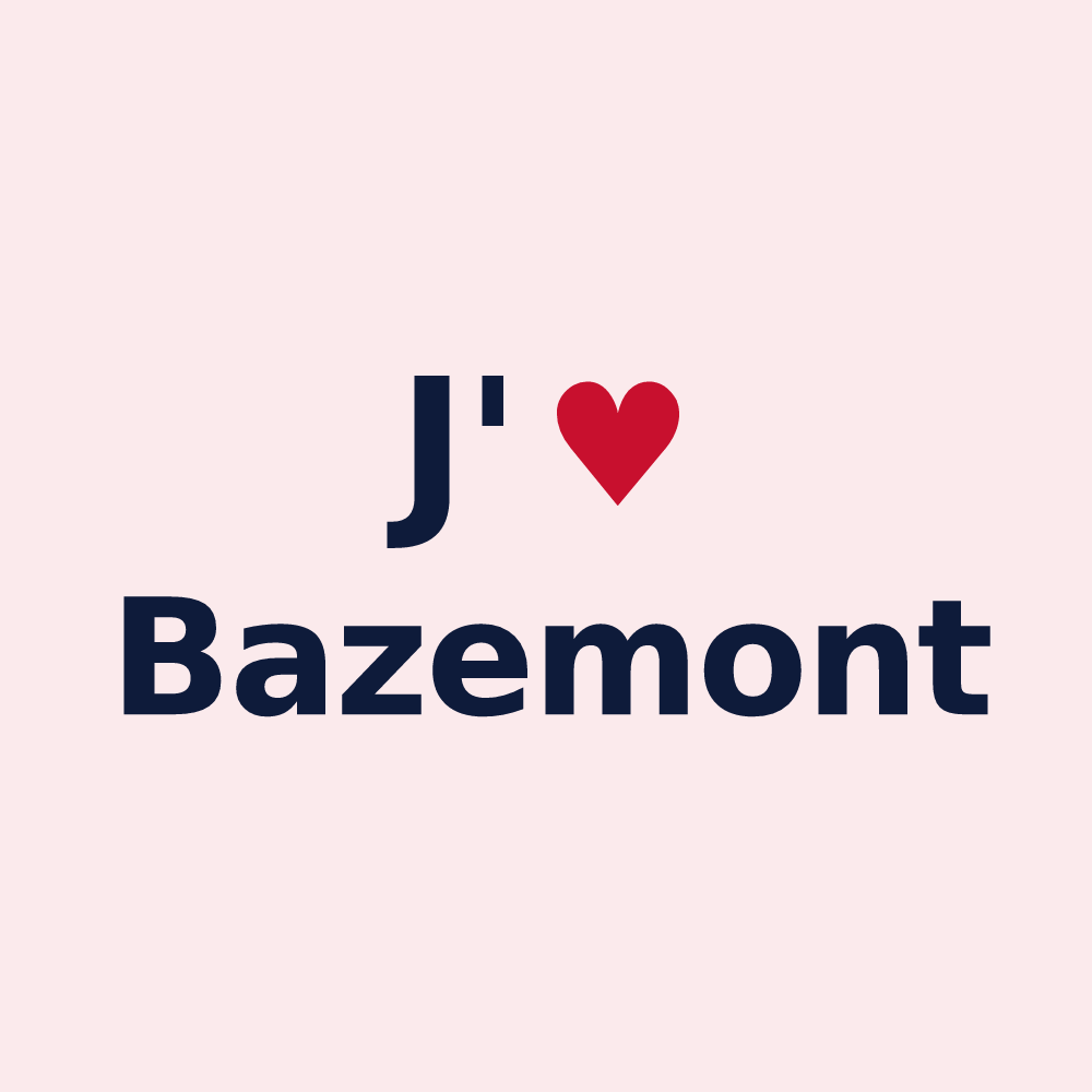 Magnet personnalisé Bazemont — design J'aime Bazemont