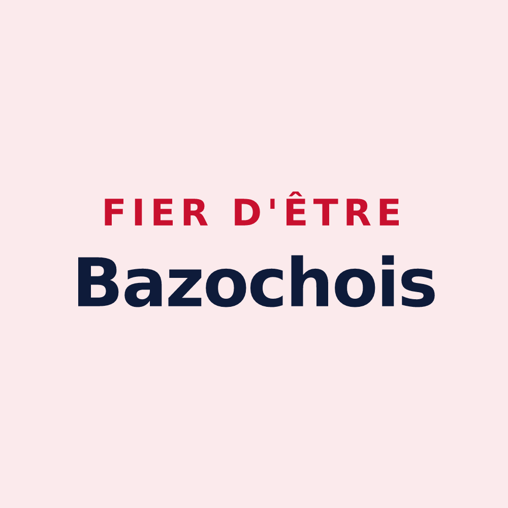 Magnet « Fier d'être Bazochois » — design pour Bazoches-lès-Bray