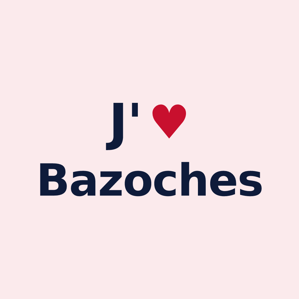 Magnet personnalisé Bazoches — design J'aime Bazoches