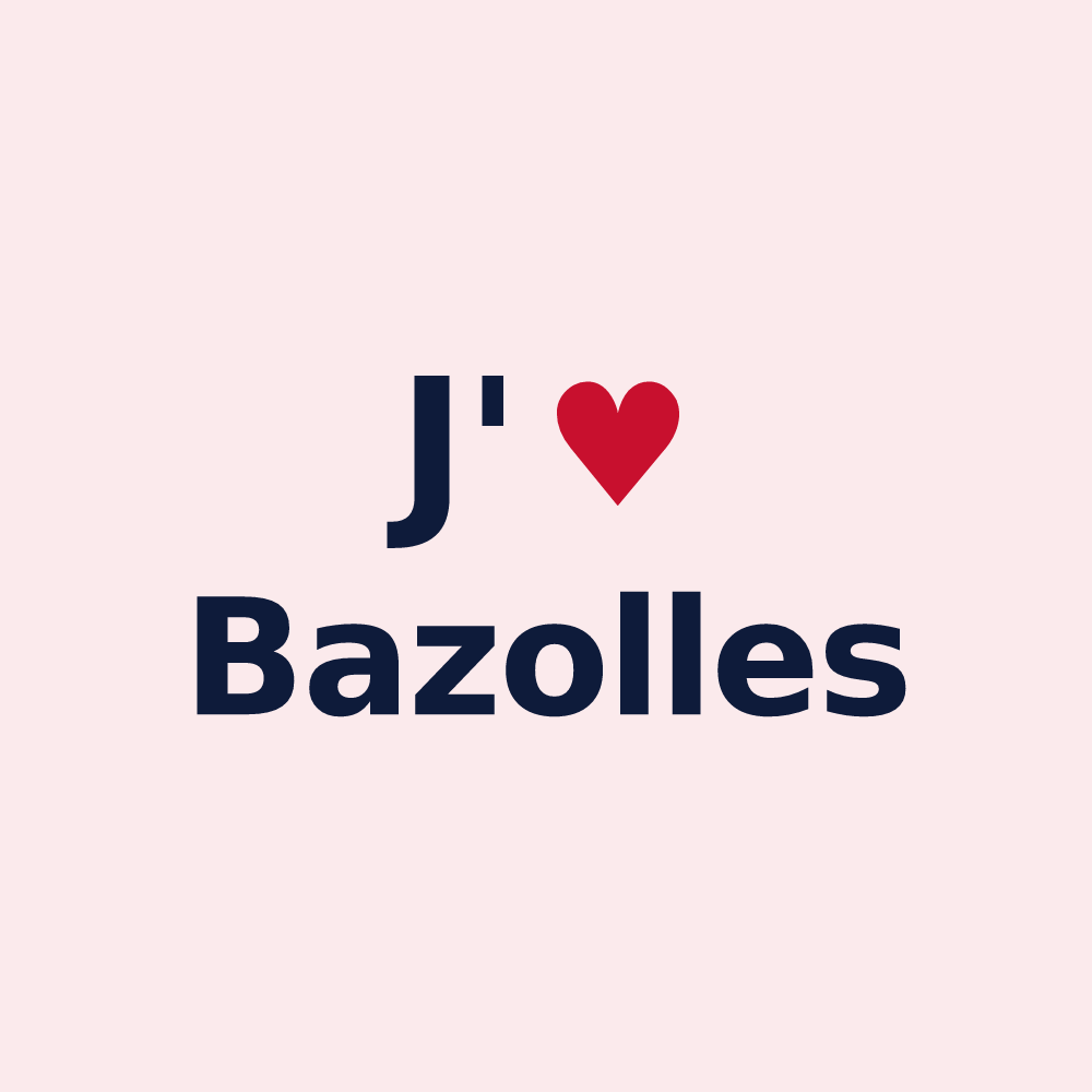 Magnet personnalisé Bazolles — design J'aime Bazolles