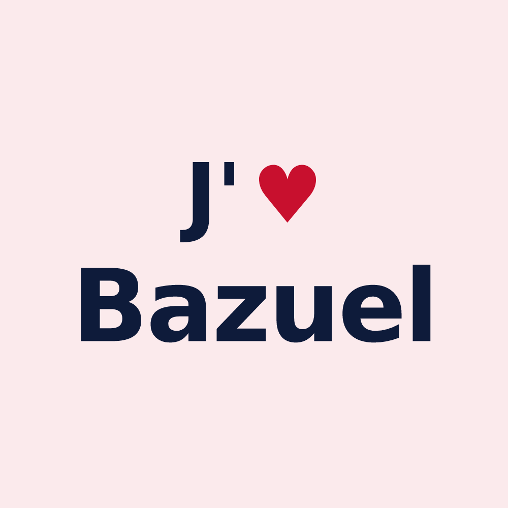 Magnet personnalisé Bazuel — design J'aime Bazuel