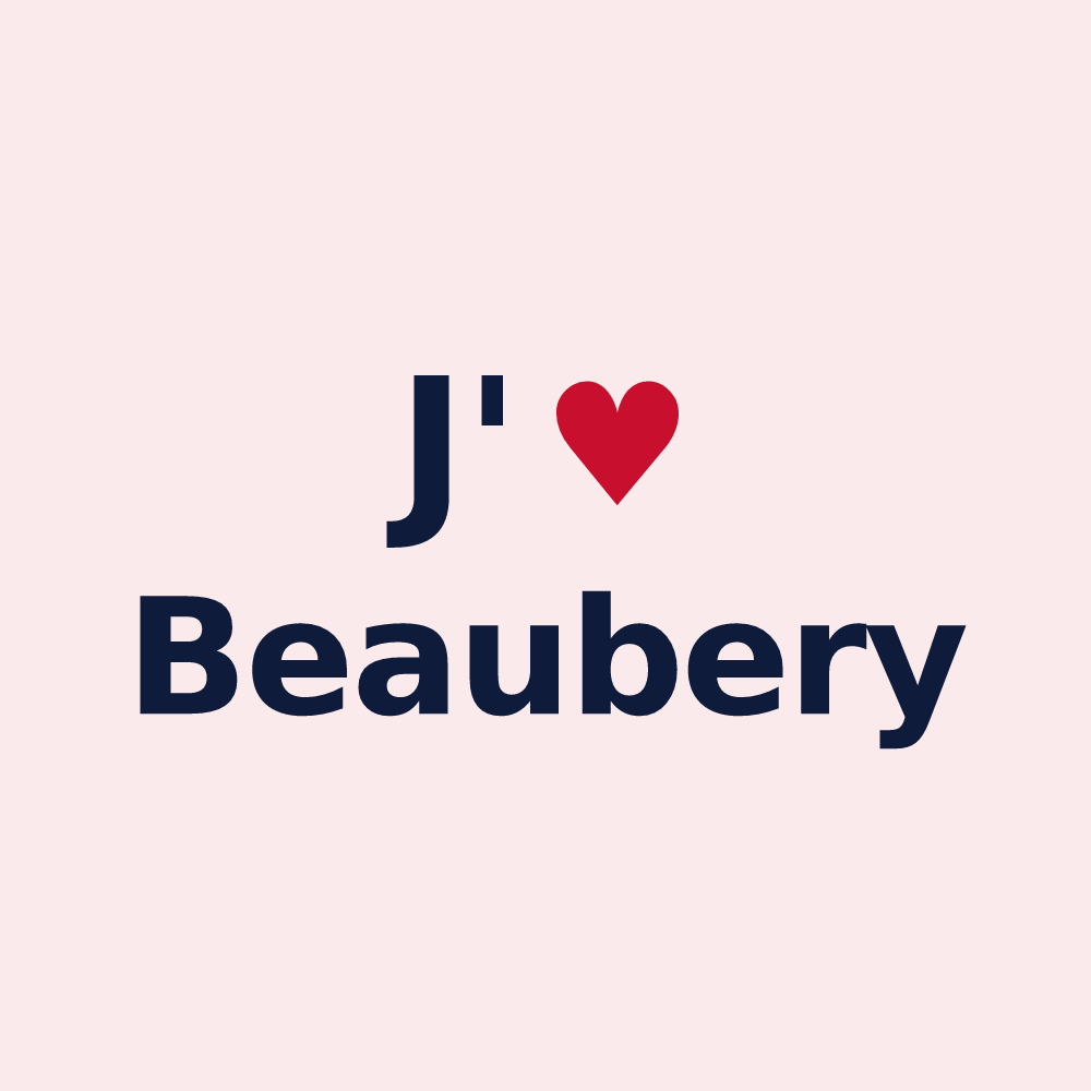 Magnet personnalisé Beaubery — design J'aime Beaubery