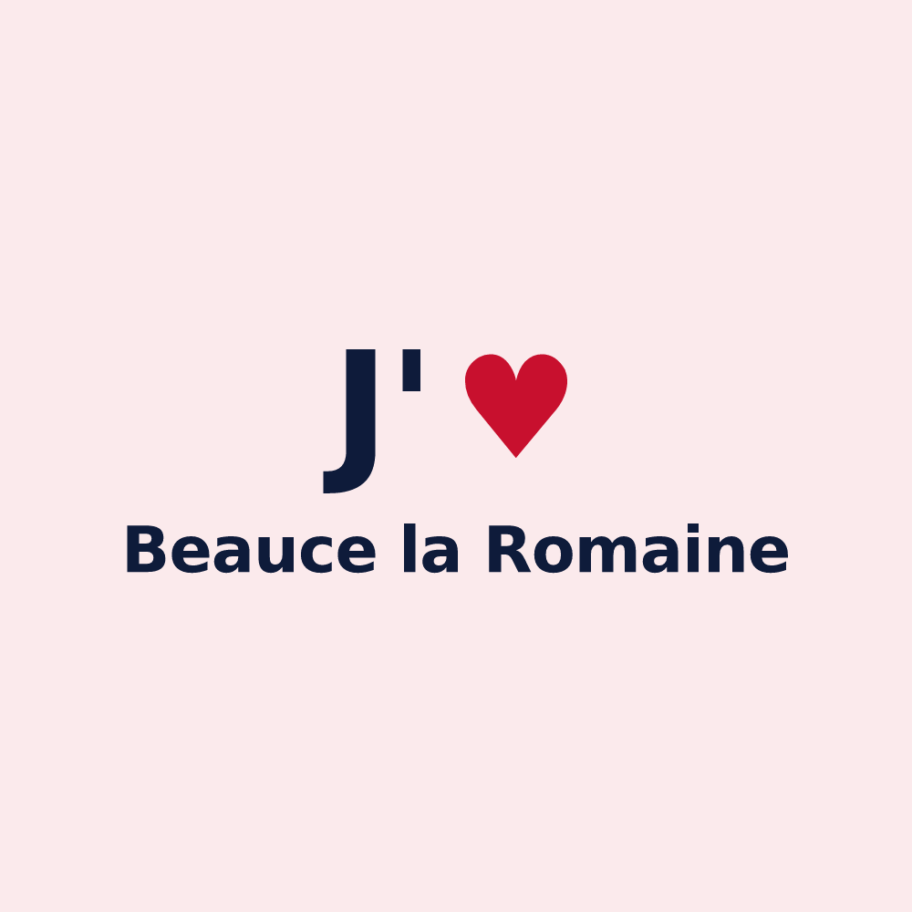 Magnet personnalisé Beauce la Romaine — design J'aime Beauce la Romaine