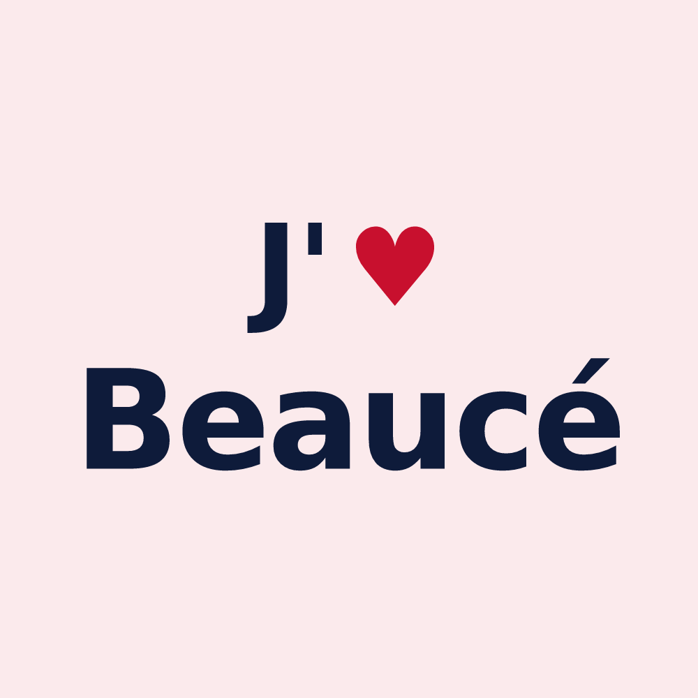 Magnet personnalisé Beaucé — design J'aime Beaucé