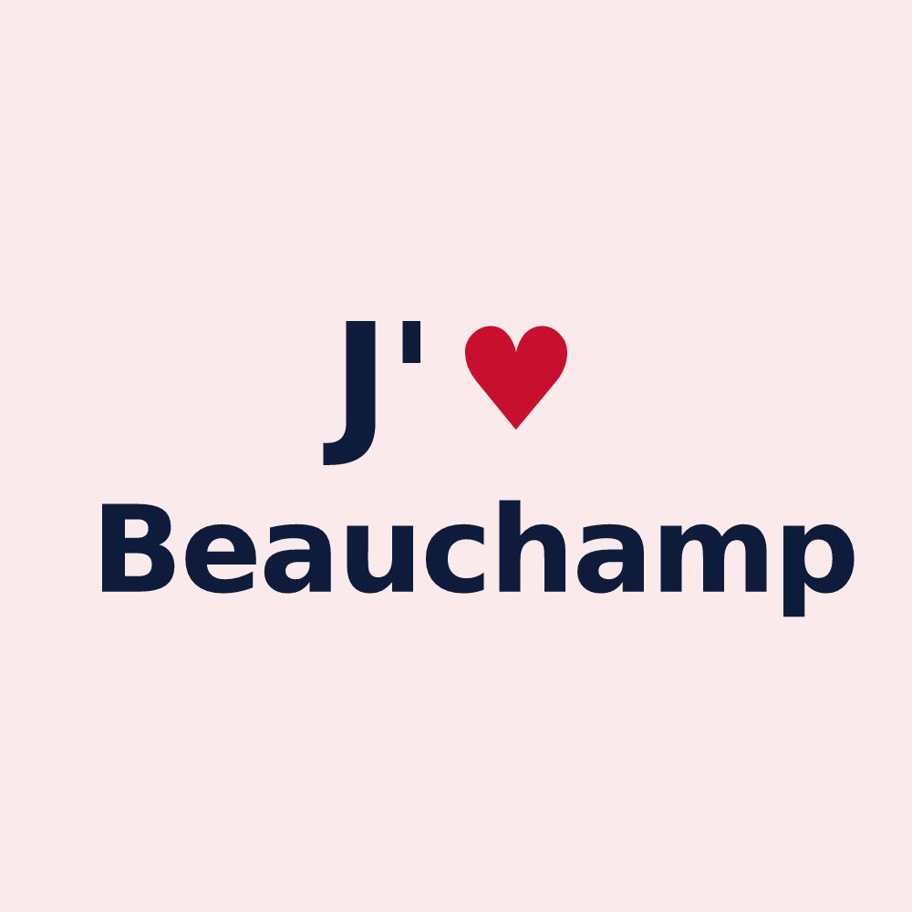 Magnet personnalisé Beauchamp — design J'aime Beauchamp