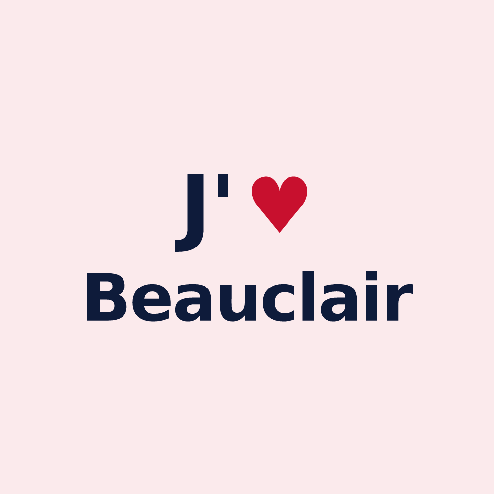 Magnet personnalisé Beauclair — design J'aime Beauclair