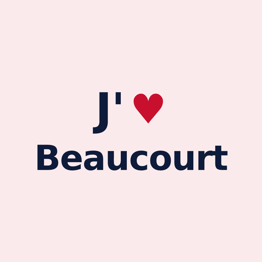Magnet personnalisé Beaucourt — design J'aime Beaucourt