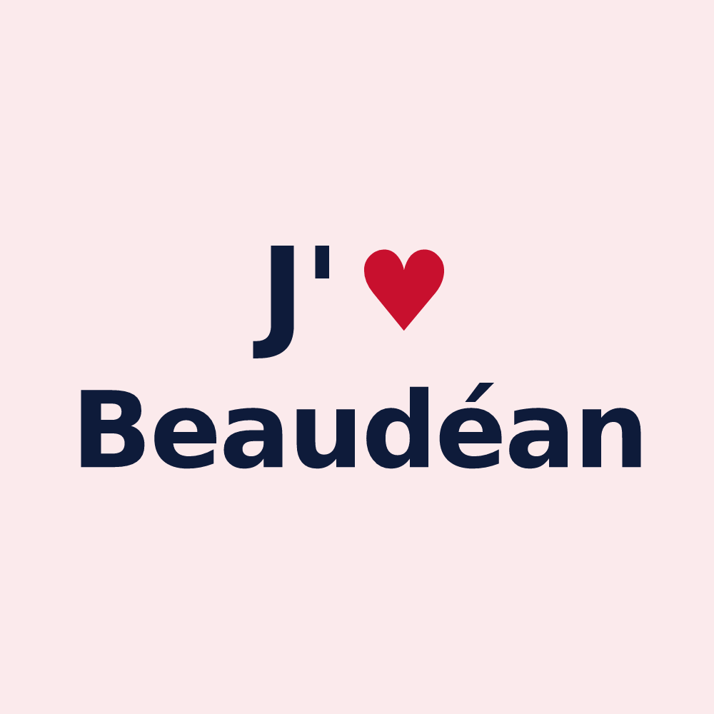 Magnet personnalisé Beaudéan — design J'aime Beaudéan
