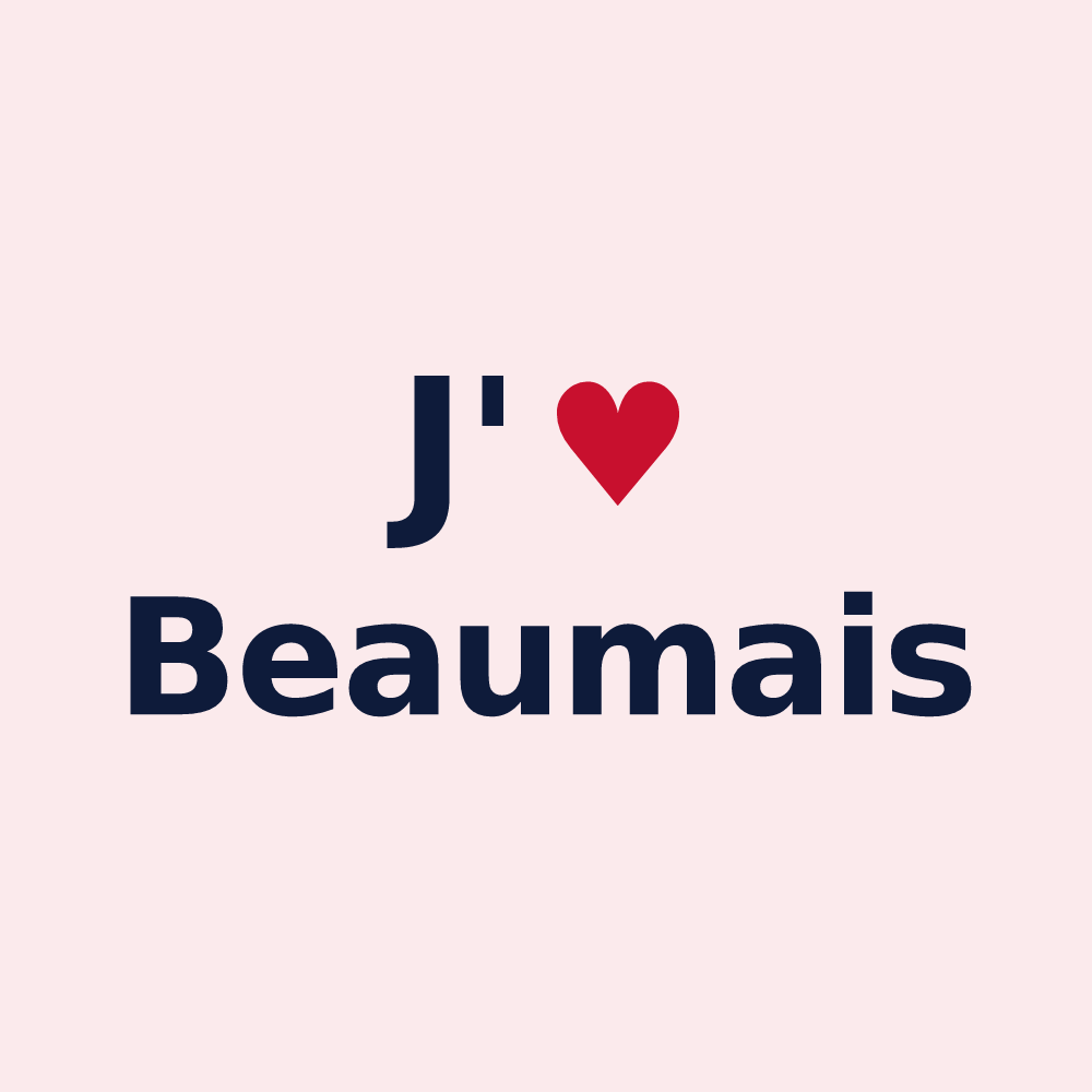 Magnet personnalisé Beaumais — design J'aime Beaumais