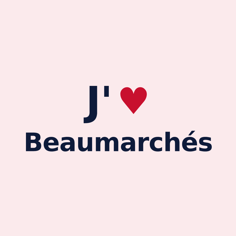 Magnet personnalisé Beaumarchés — design J'aime Beaumarchés