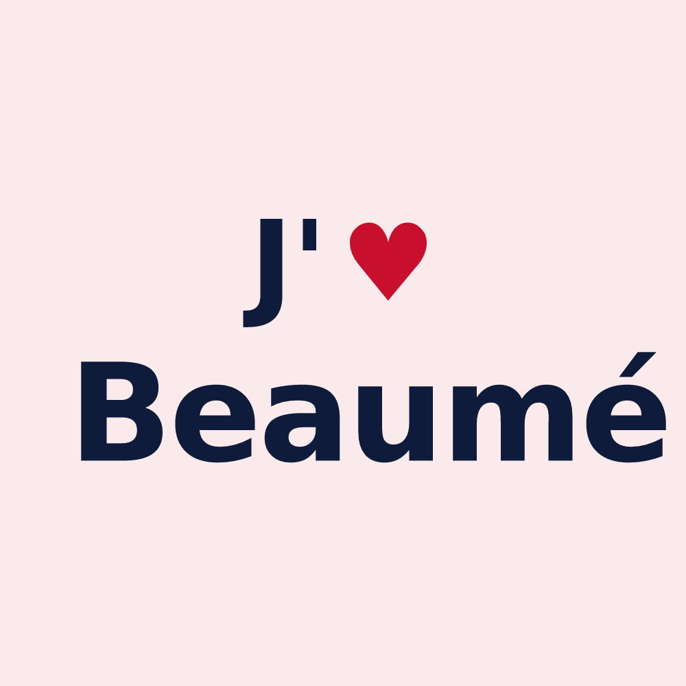 Magnet personnalisé Beaumé — design J'aime Beaumé
