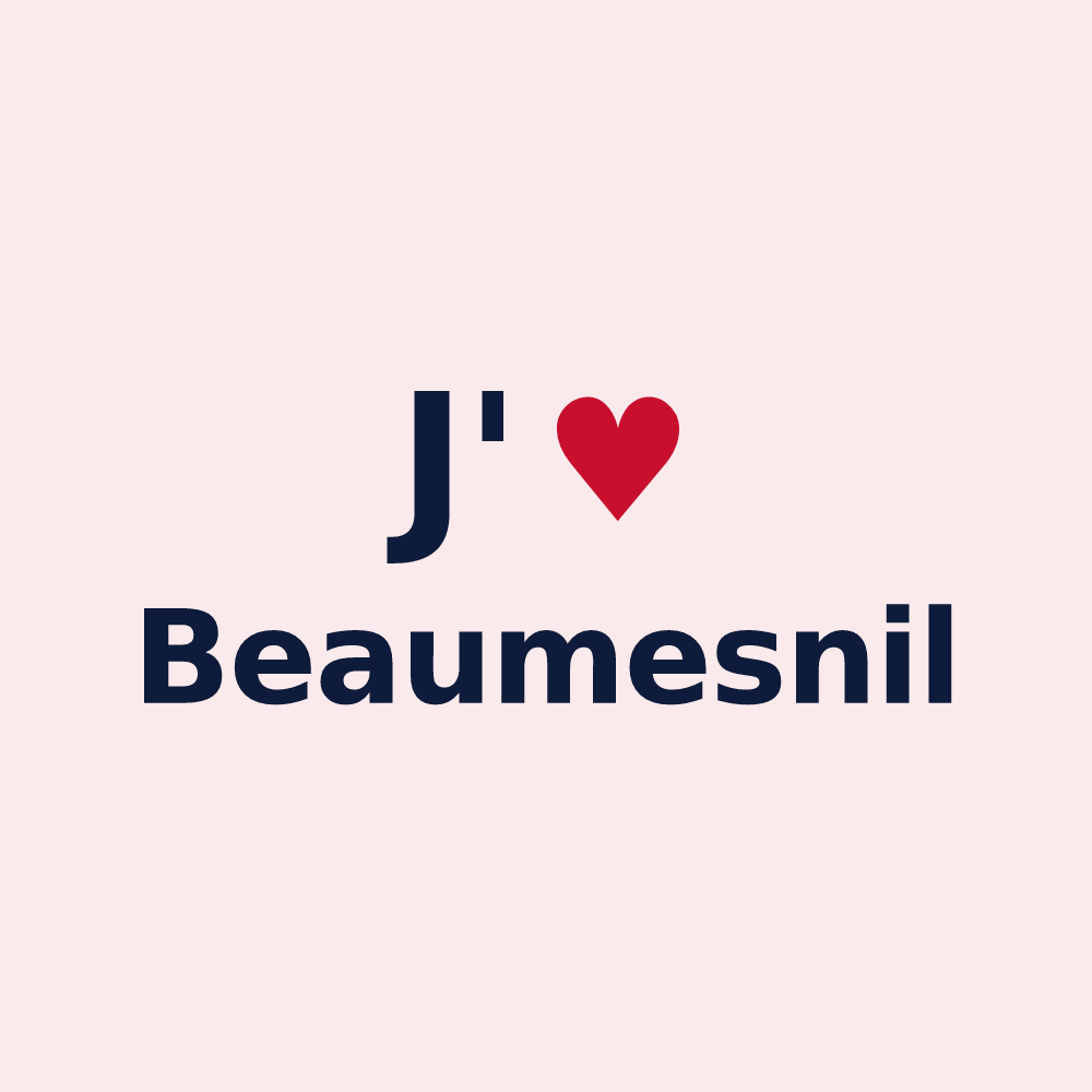 Magnet personnalisé Beaumesnil — design J'aime Beaumesnil
