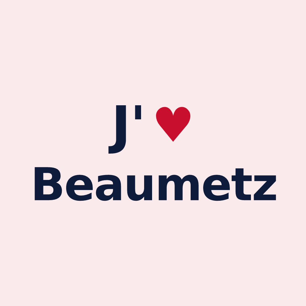 Magnet personnalisé Beaumetz — design J'aime Beaumetz