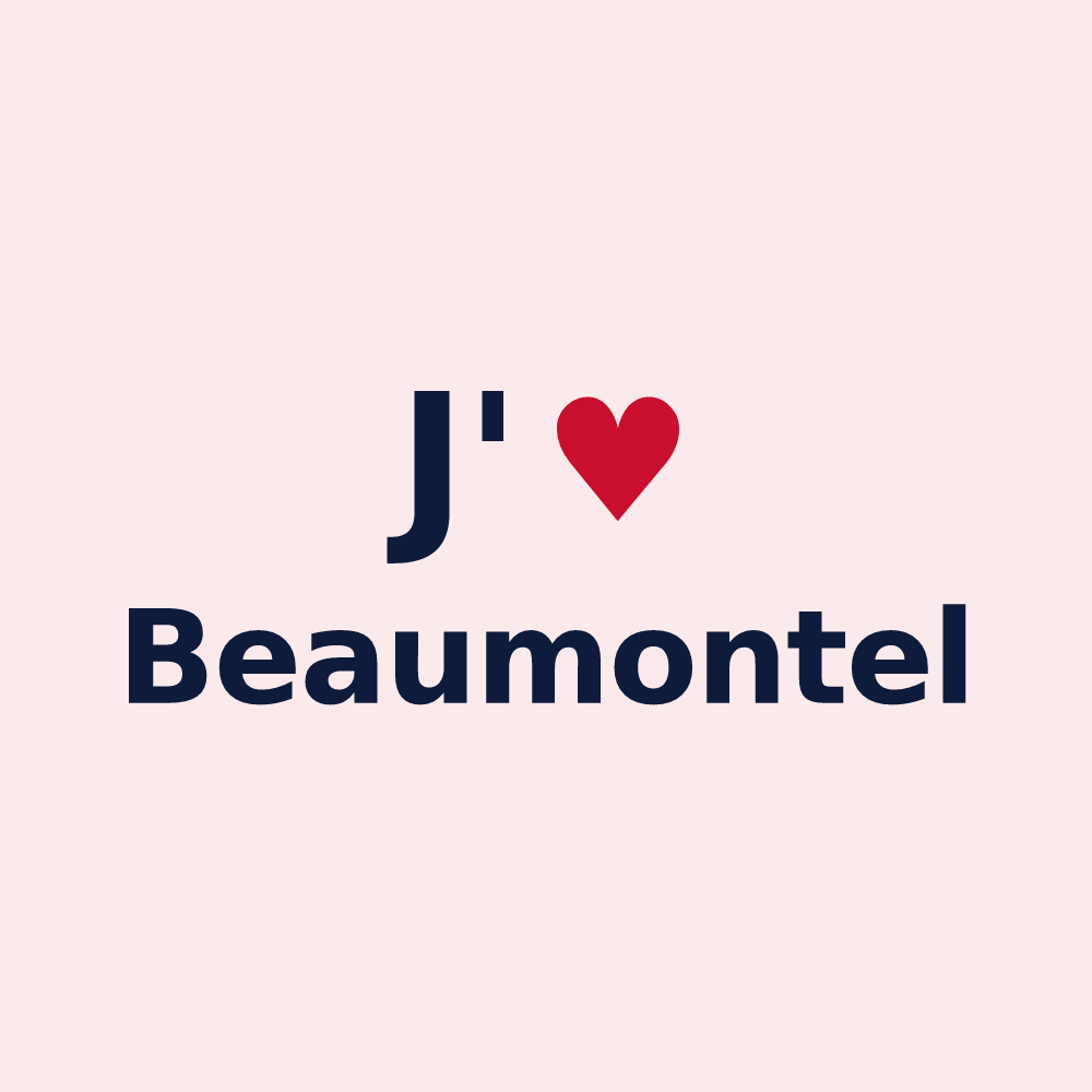 Magnet personnalisé Beaumontel — design J'aime Beaumontel