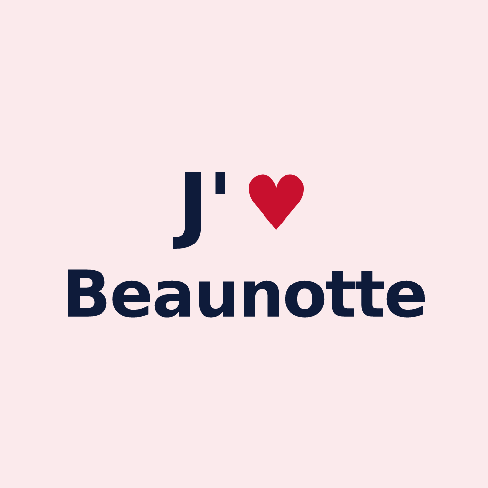 Magnet personnalisé Beaunotte — design J'aime Beaunotte