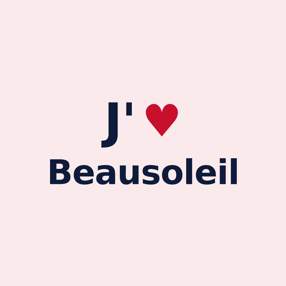 Magnet personnalisé Beausoleil — design J'aime Beausoleil