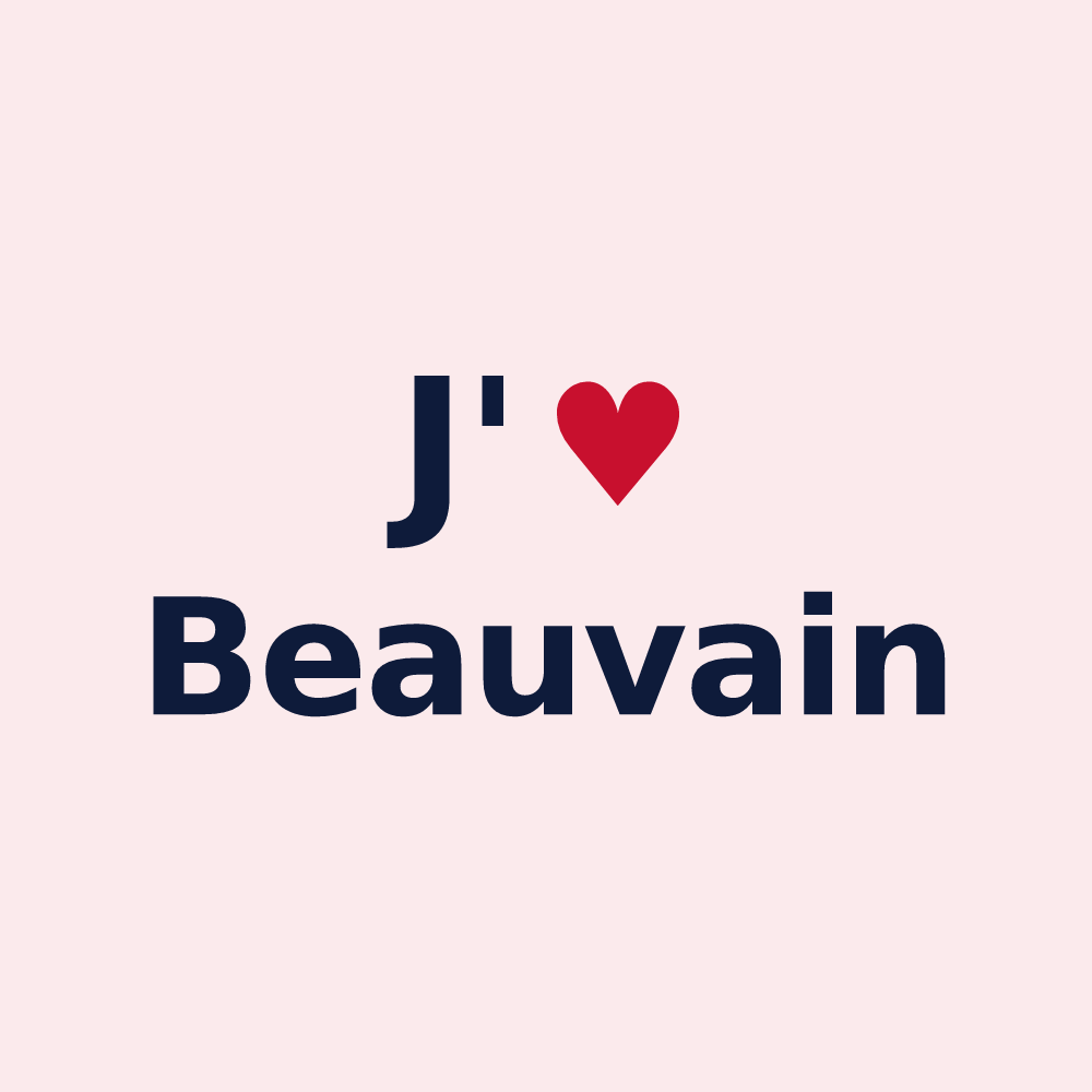 Magnet personnalisé Beauvain — design J'aime Beauvain