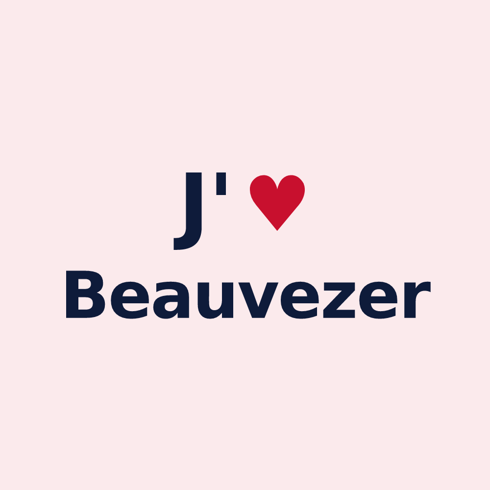 Magnet personnalisé Beauvezer — design J'aime Beauvezer