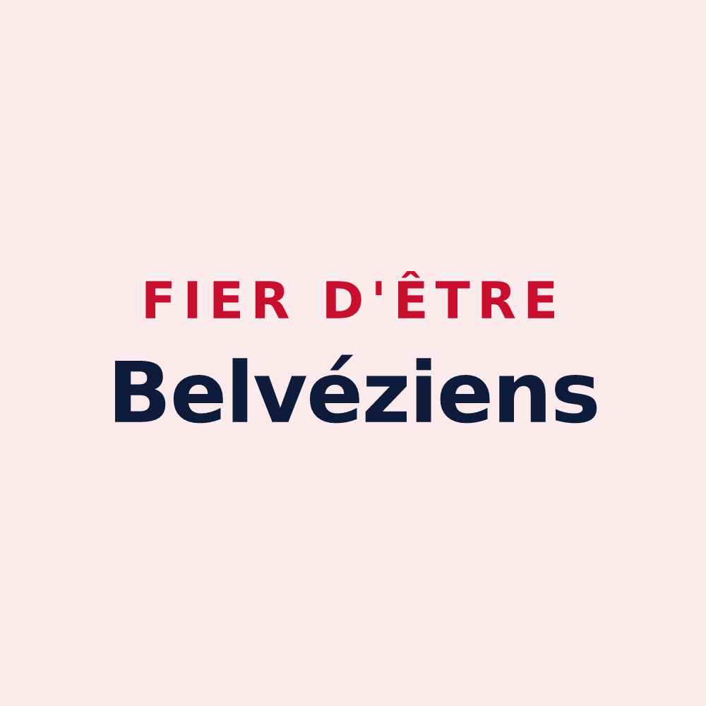 Magnet « Fier d'être Belvéziens » — design pour Beauvezer