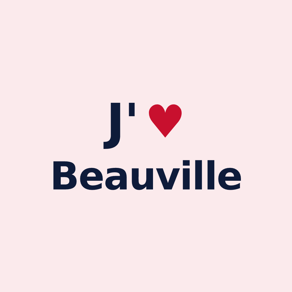 Magnet personnalisé Beauville — design J'aime Beauville