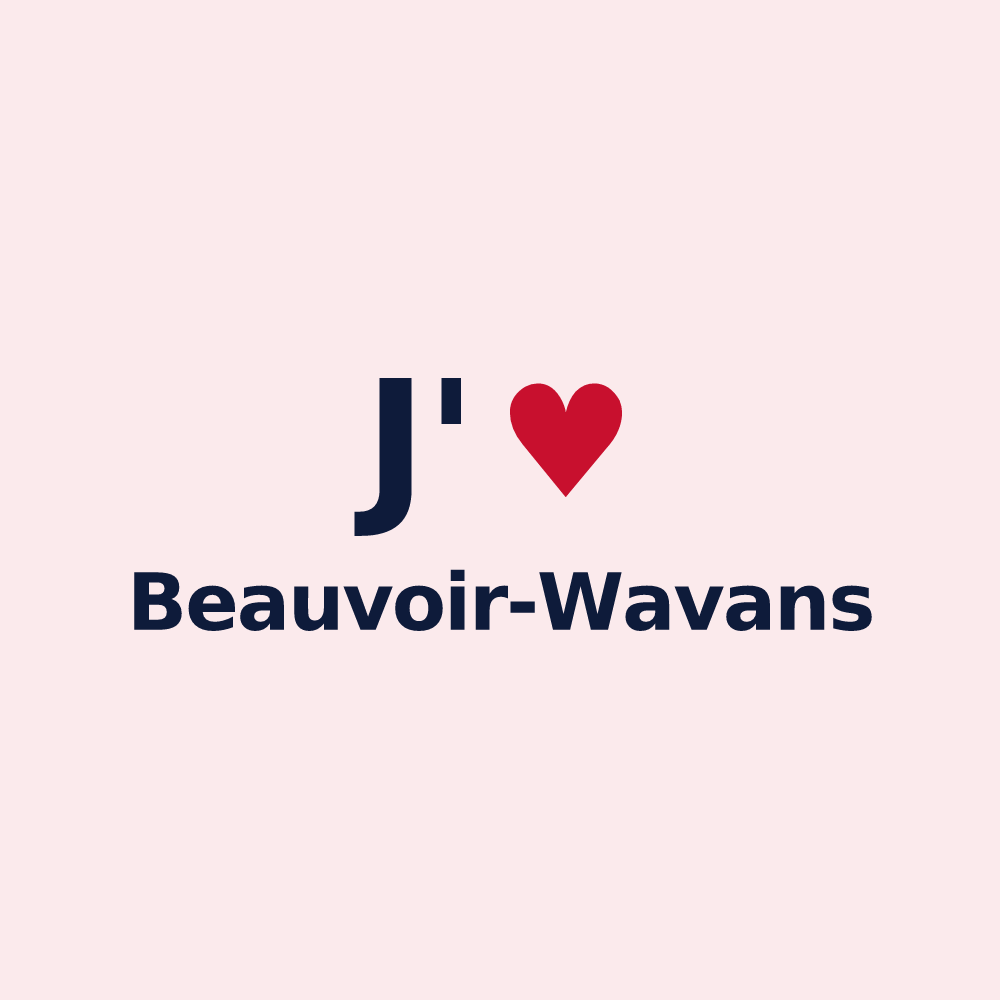 Magnet personnalisé Beauvoir-Wavans — design J'aime Beauvoir-Wavans