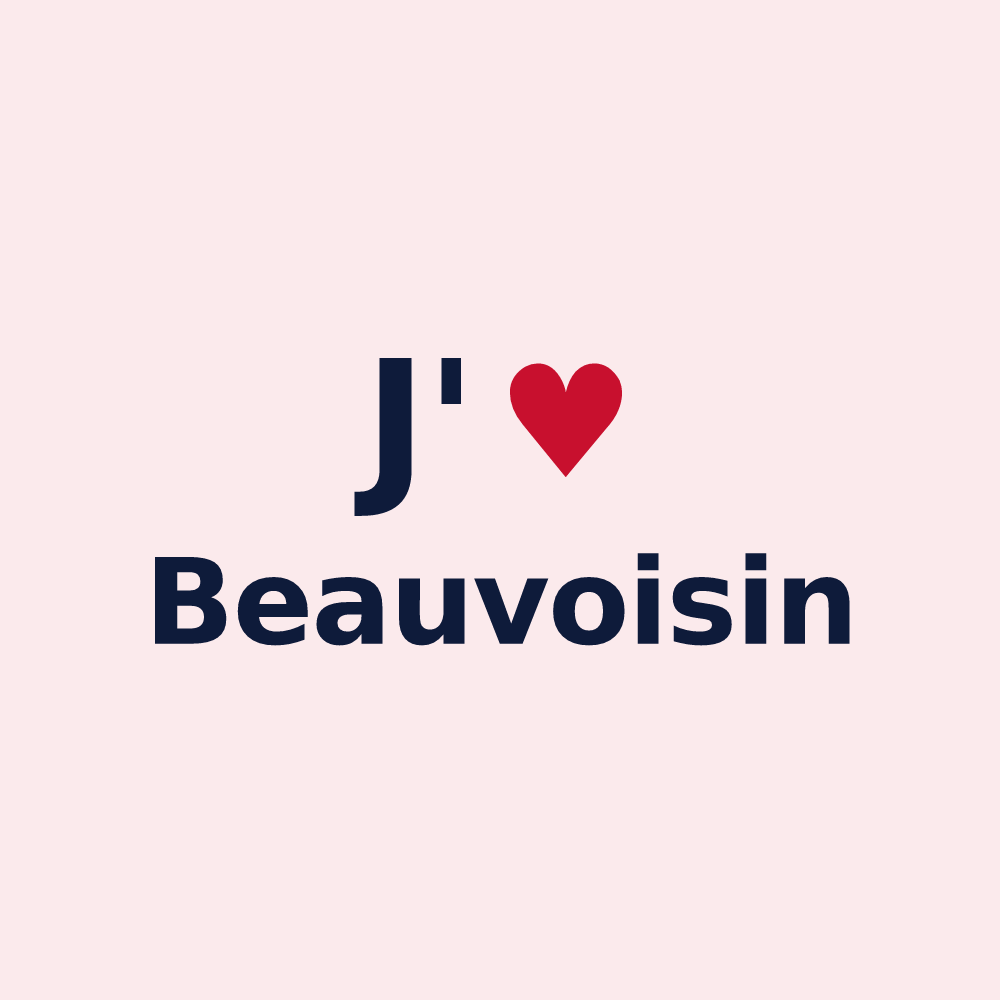Magnet personnalisé Beauvoisin — design J'aime Beauvoisin