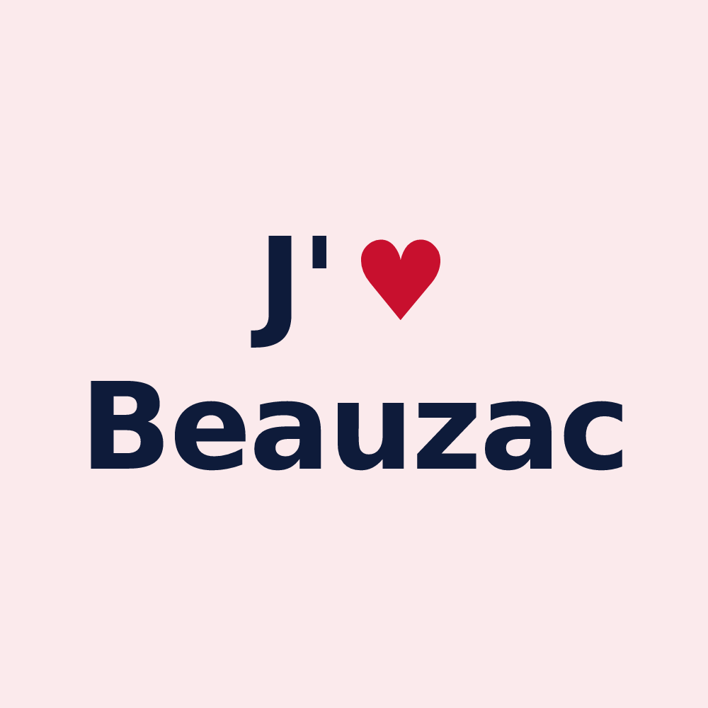 Magnet personnalisé Beauzac — design J'aime Beauzac