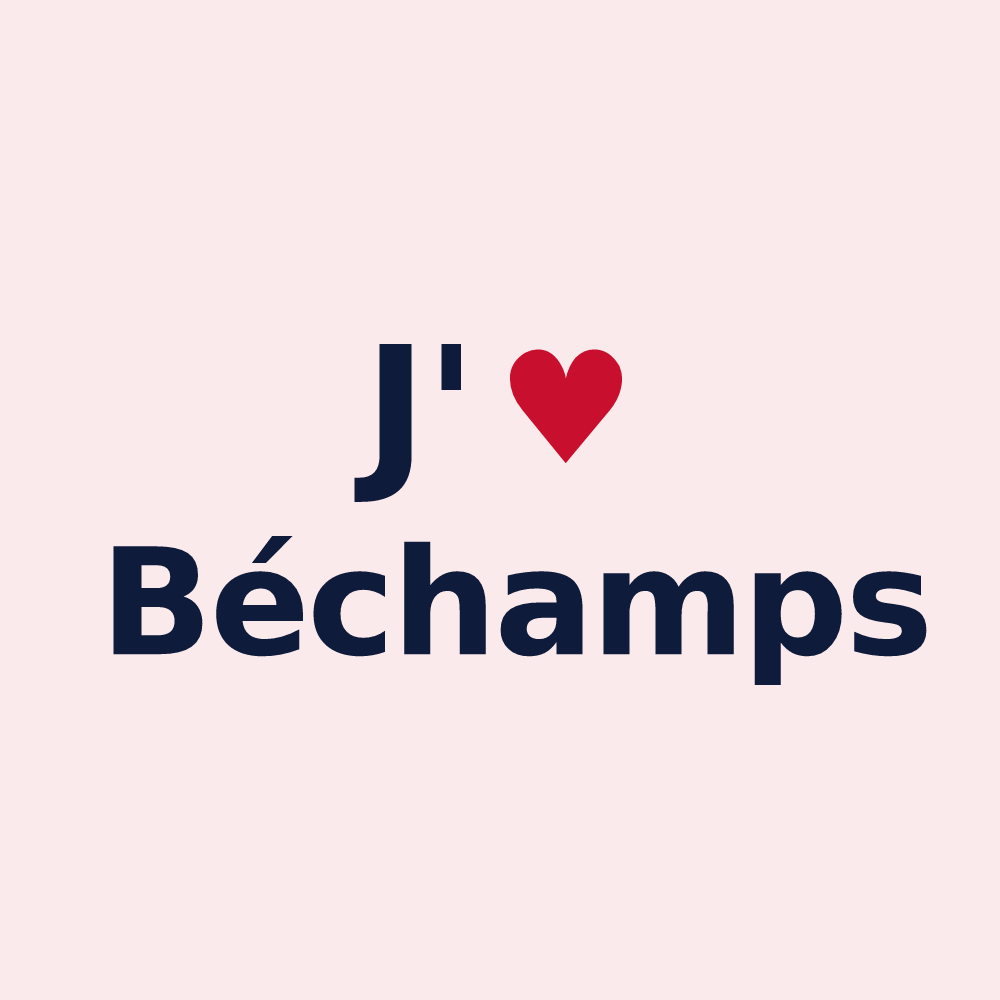 Magnet personnalisé Béchamps — design J'aime Béchamps
