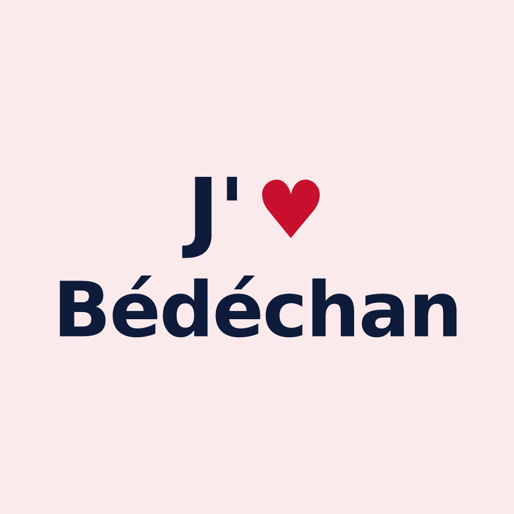 Magnet personnalisé Bédéchan — design J'aime Bédéchan