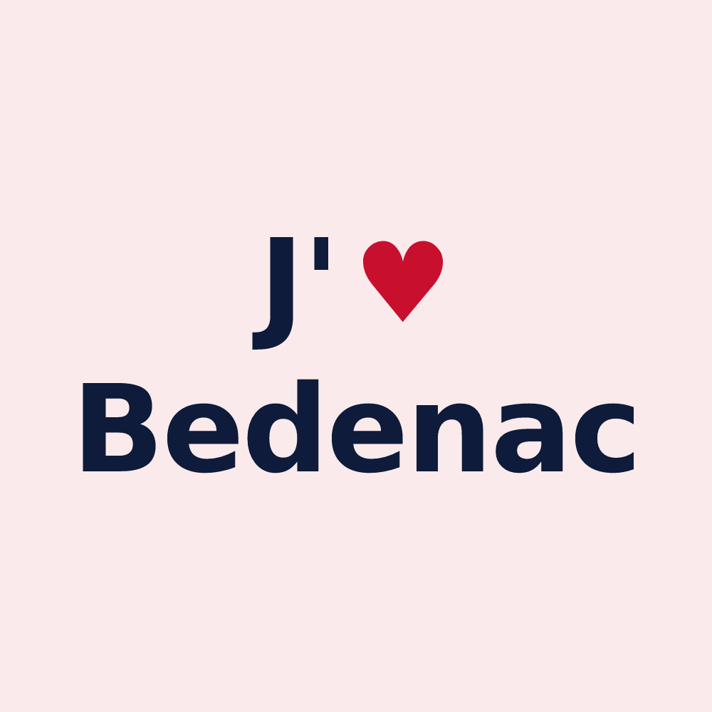 Magnet personnalisé Bedenac — design J'aime Bedenac