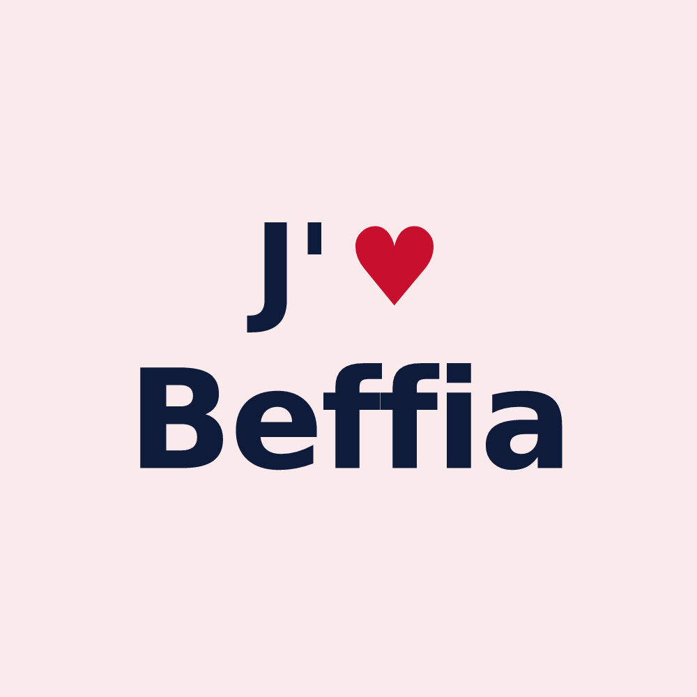 Magnet personnalisé Beffia — design J'aime Beffia