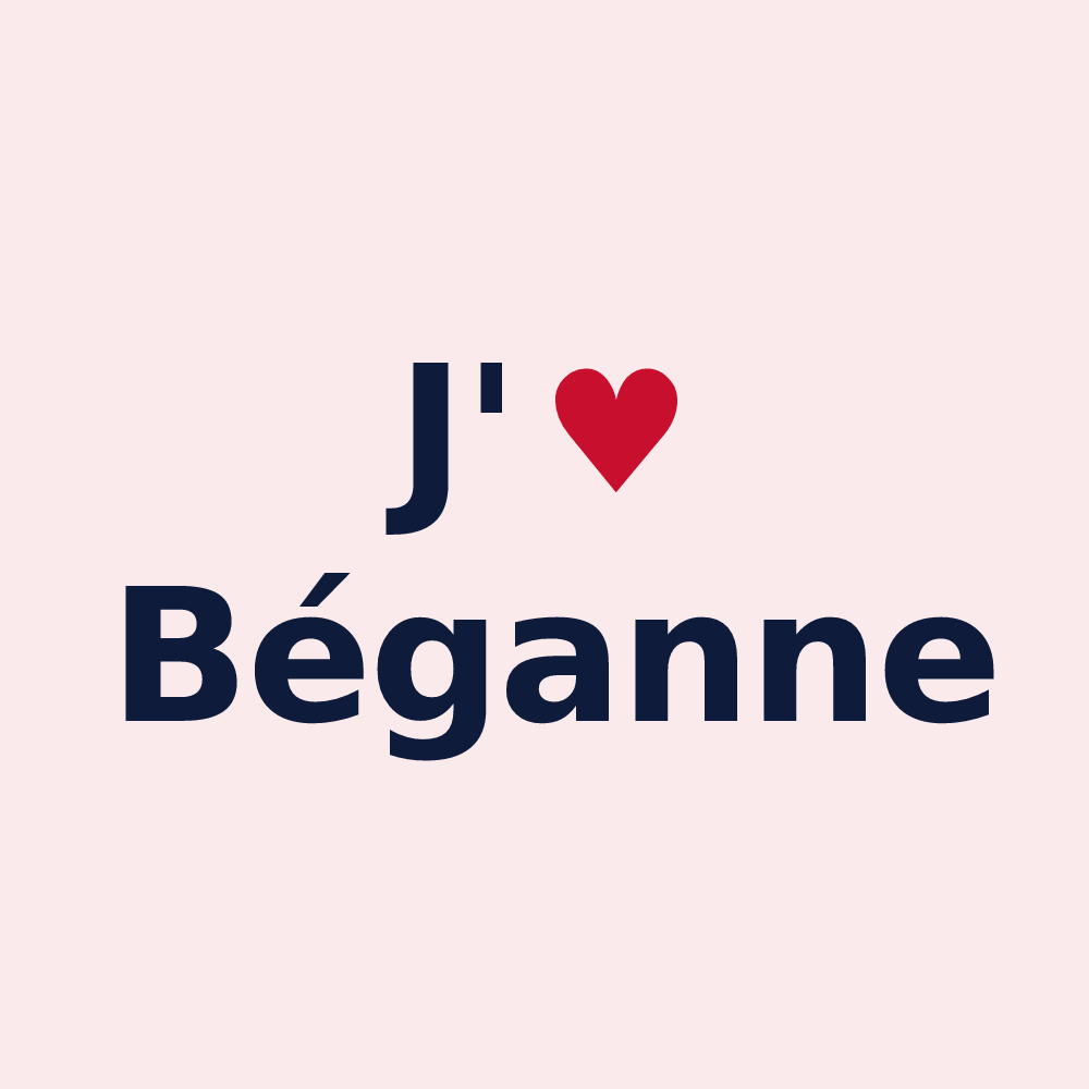 Magnet personnalisé Béganne — design J'aime Béganne