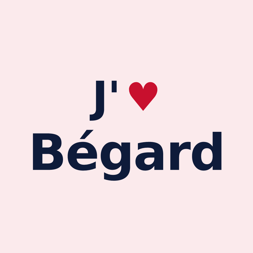 Magnet personnalisé Bégard — design J'aime Bégard
