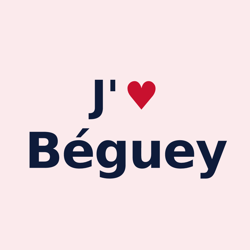 Magnet personnalisé Béguey — design J'aime Béguey