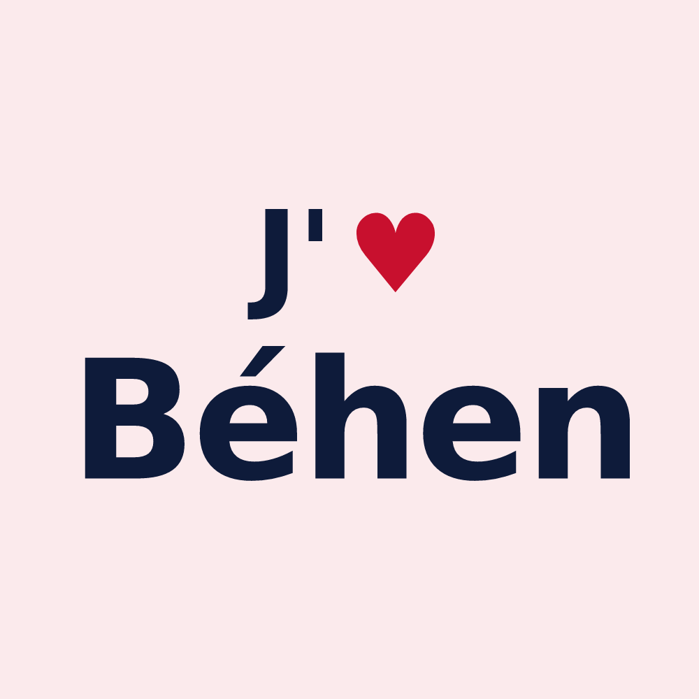 Magnet personnalisé Béhen — design J'aime Béhen